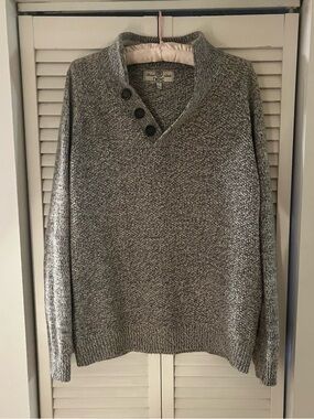 Next Purveyors of Quality Gray Wool Blend Hunters Elbow Padding Sweater